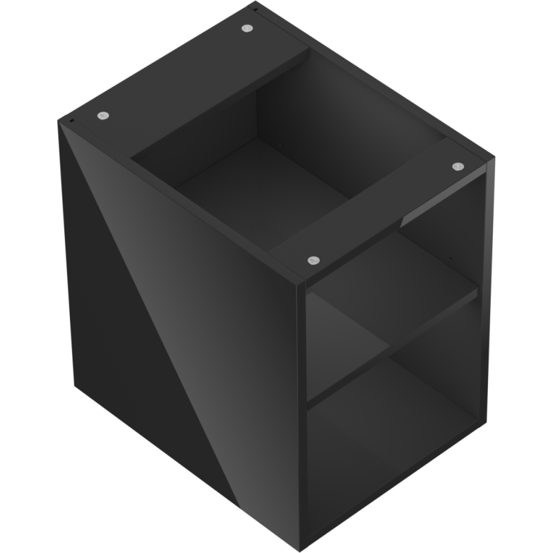 Mexen Box-A atvira spintelė su lentyna 35 cm, juoda blizgi - 91AX2-0350-470-0-70