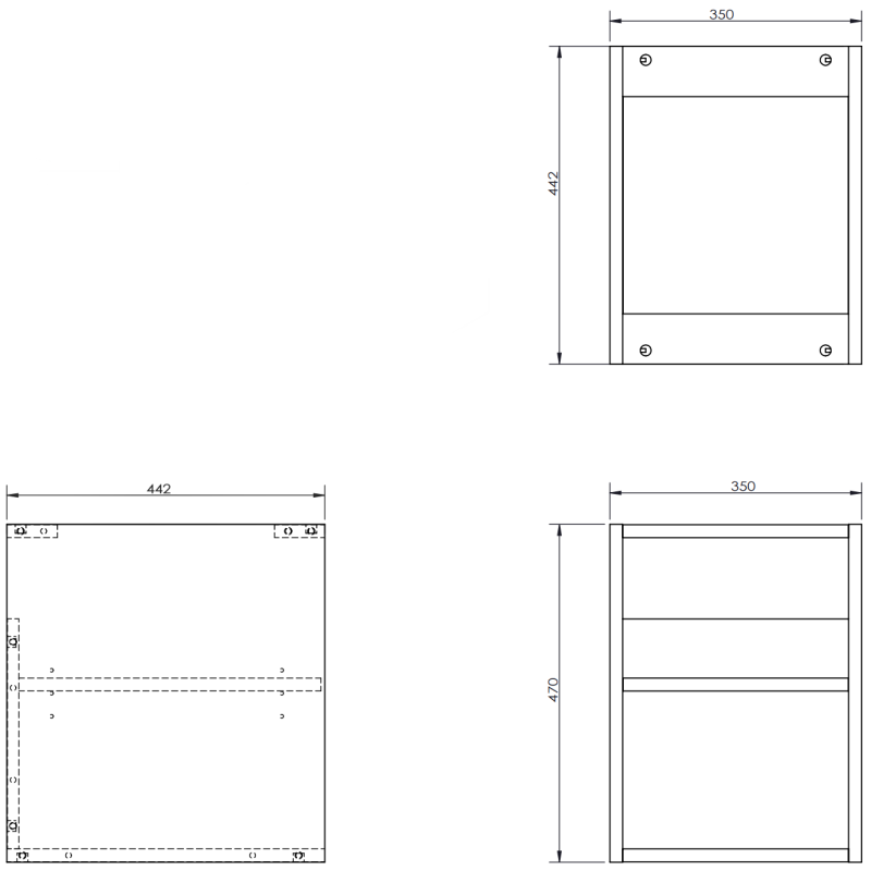 Mexen Box-A atvira spintelė su lentyna 35 cm, juoda blizgi - 91AX2-0350-470-0-70