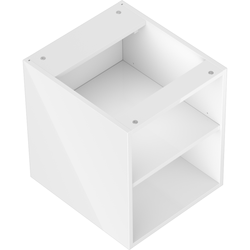 Mexen Box-A atviras spintelė su lentyna 40 cm, balta blizgi - 91AX2-0400-470-0-00