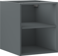 Mexen Box-A atvira spintelė su lentyna 40 cm, matinė grafito spalva - 91AX2-0400-470-0-66
