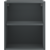 Mexen Box-A atvira spintelė su lentyna 40 cm, matinė grafito spalva - 91AX2-0400-470-0-66