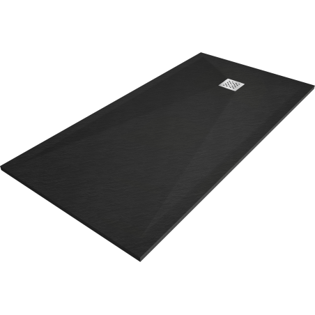 Mexen Stone+ stačiakampė kompozitinė dušo kabina 200 x 80 cm, juoda - 44708020