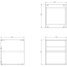 Mexen Box-A atvira spintelė su lentyna 40 cm, matinė grafito spalva - 91AX2-0400-470-0-66