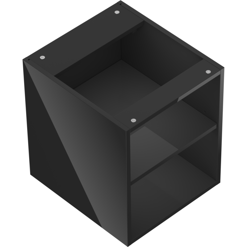 Mexen Box-A atvira spintelė su lentyna 40 cm, juodas blizgus - 91AX2-0400-470-0-70