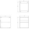 Mexen Box-A atviras spintelė su lentyna 40 cm, juoda matinė - 91AX2-0400-470-0-71
