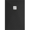 Mexen Stone+ Kompozitinis stačiakampis dušo padėklas 100 x 90 cm, Juoda - 44709010