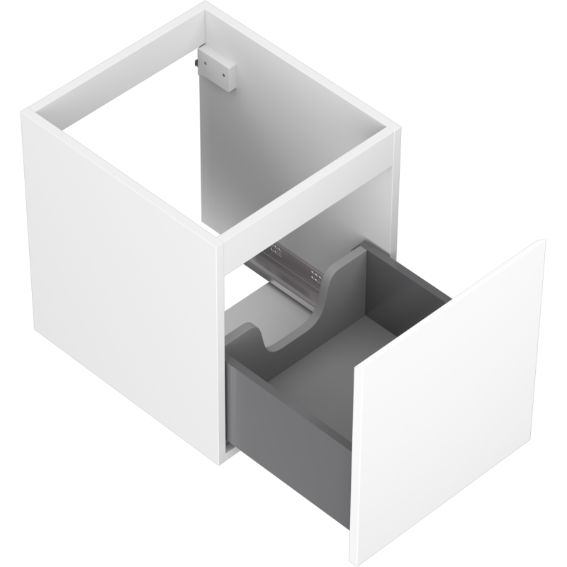 Mexen Orio vonios spintelė po praustuvu 40 cm, 1 stalčius, balta matinė - 91A10-04047-1-BF01