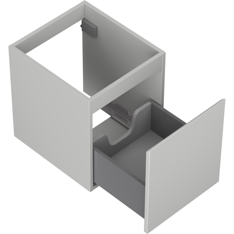 Mexen Orio vonios kambario spintelė po praustuvu 40 cm, 1 stalčius, pilka matinė - 91A10-04047-1-BF62