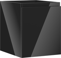 Mexen Orio vonios spintelė po praustuvu 40 cm, 1 stalčius, juoda blizgi - 91A10-04047-1-BF70