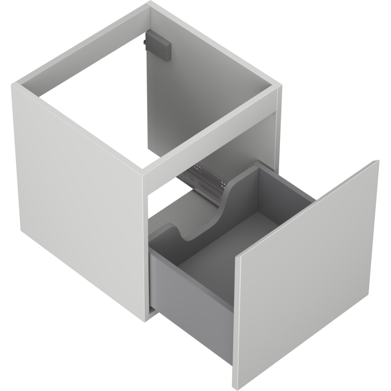 Mexen Orio vonios spintelė po praustuvu 45 cm, 1 stalčius, pilka matinė - 91A10-04547-1-BF62