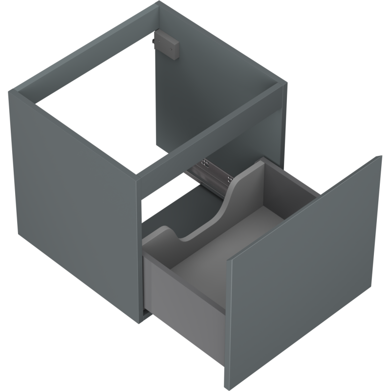 Mexen Orio vonios spintelė po kriaukle 50 cm, 1 stalčius, grafito matas - 91A10-05047-1-BF66