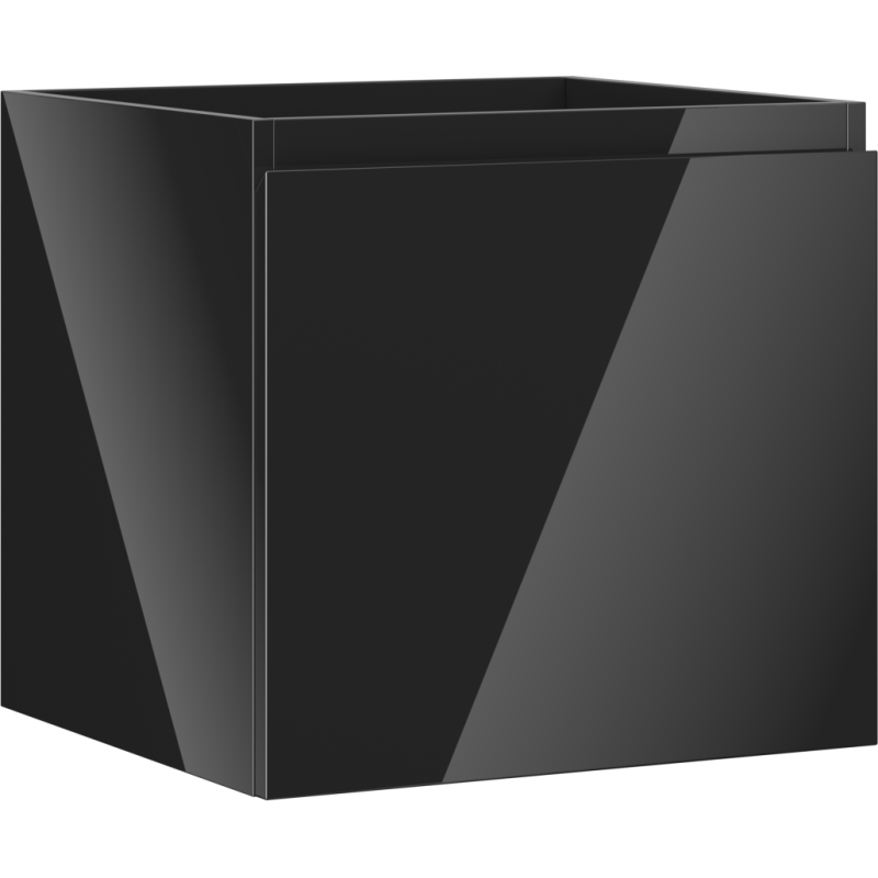 Mexen Orio vonios spintelė po praustuvu 50 cm, 1 stalčius, juodas blizgus - 91A10-05047-1-BF70