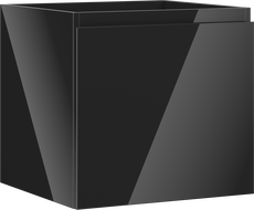 Mexen Orio vonios spintelė po praustuvu 50 cm, 1 stalčius, juodas blizgus - 91A10-05047-1-BF70