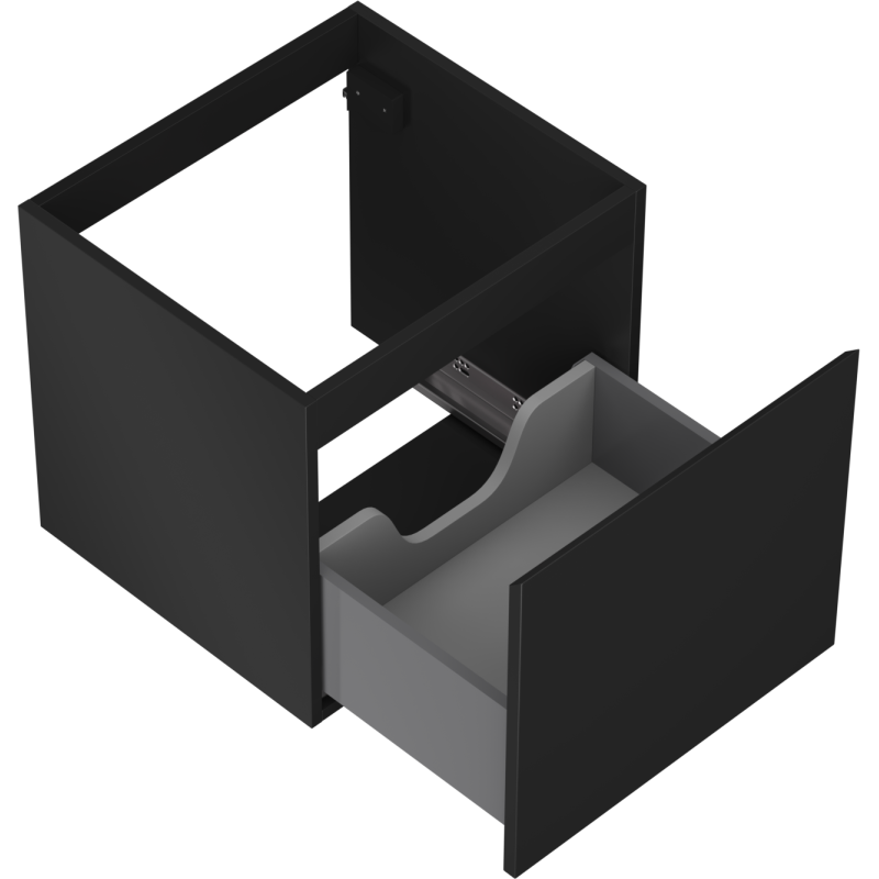 Mexen Orio vonios spintelė po praustuvė su 1 stalčiumi, 50 cm, juoda matinė - 91A10-05047-1-BF71