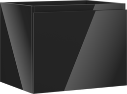 Mexen Orio vonios spintele po praustuvu 60 cm, 1 stalčius, juoda blizgi - 91A10-06047-1-BF70