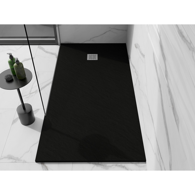 Mexen Stone+ stačiakampis kompozitinis dušo padėklas 200 x 90 cm, juodas - 44709020