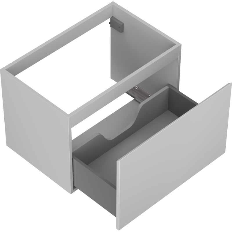 Mexen Orio vonios kambario spintelė po praustuvu 70 cm, 1 stalčius, pilka mat - 91A10-07047-1-BF62