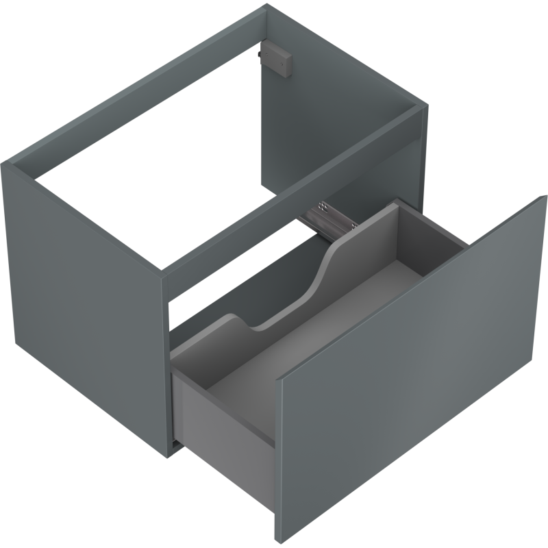 Mexen Orio vonios spintelė po praustuvu 70 cm, 1 stalčius, matinė grafito spalva - 91A10-07047-1-BF66