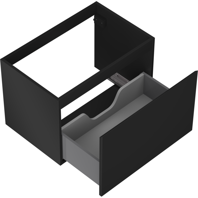 Mexen Orio vonios spintelė po praustuvu 70 cm, 1 stalčius, juoda matinė - 91A10-07047-1-BF71