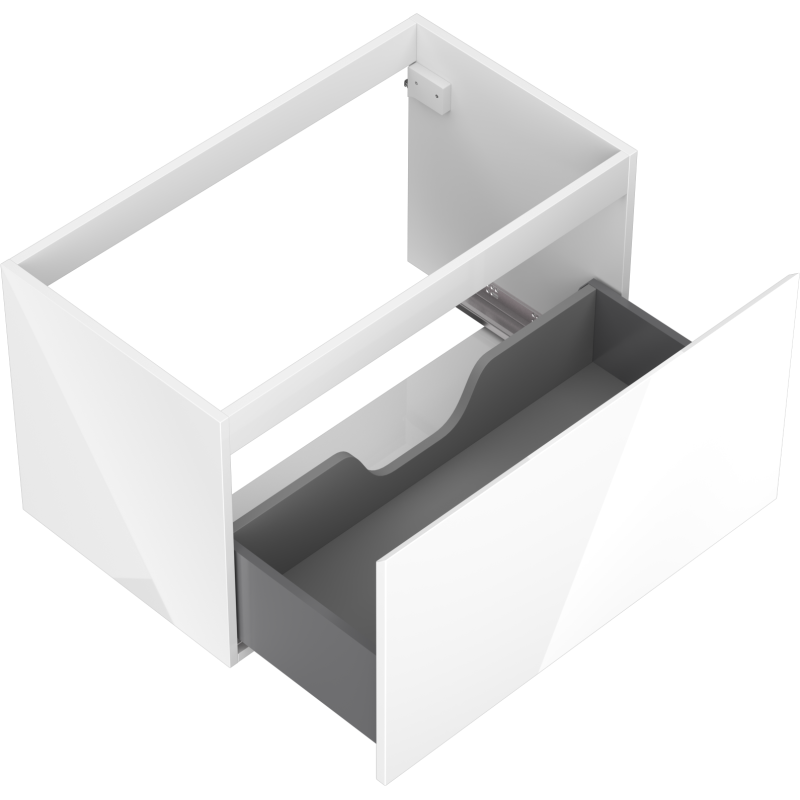 Mexen Orio vonios spintelė po praustuvu 80 cm, 1 stalčius, blizgus baltas - 91A10-08047-1-BF00