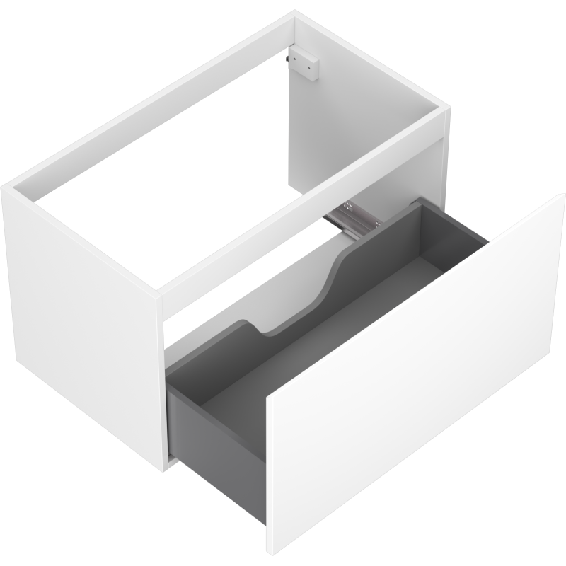Mexen Orio vonios kambario spintelė po praustuvu 80 cm, 1 stalčius, balta matinė - 91A10-08047-1-BF01