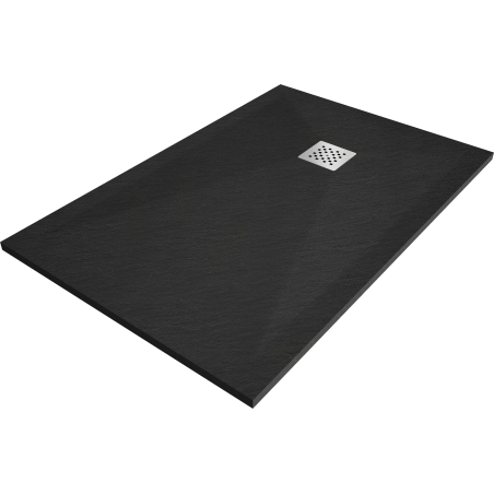Mexen Stone+ Kompozitinis stačiakampis dušo padėklas 140 x 100 cm, Juoda - 44701014