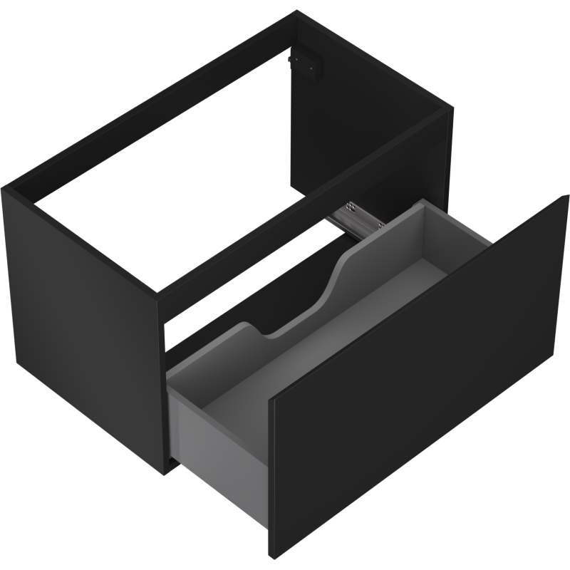 Mexen Orio vonios spintelė po praustuvu 80 cm, 1 stalčius, juoda matinė - 91A10-08047-1-BF71