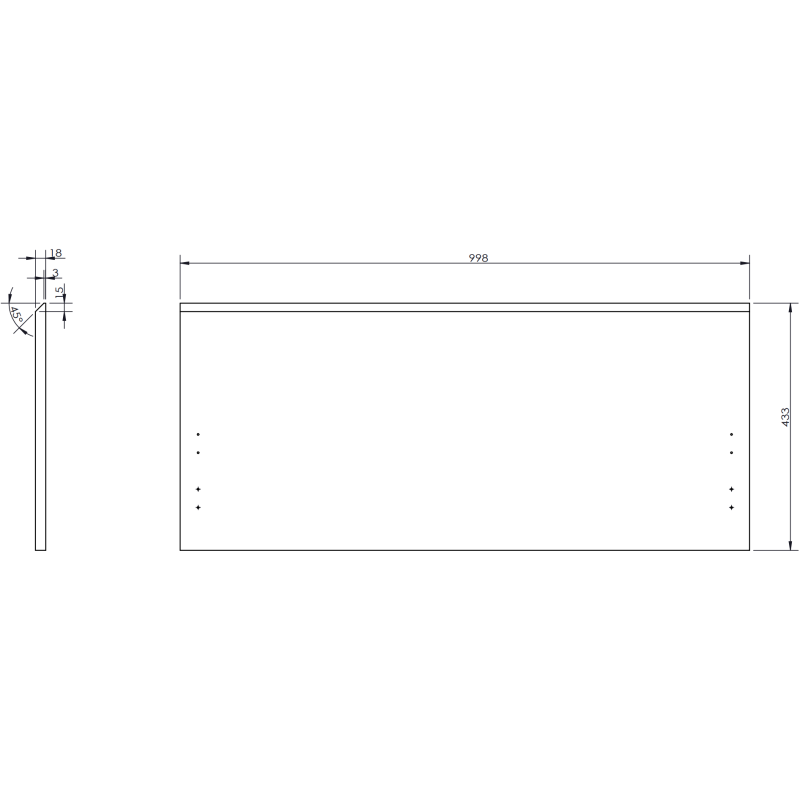Mexen Orio vonios spintelė po praustuvu 100 cm, 1 stalčius, juoda matinė - 91A10-10047-1-BF71
