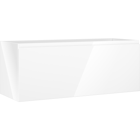 Mexen Orio vonios spintelė po praustuvu 120 cm, 1 stalčius, blizgi balta - 91A10-12047-1-BF00