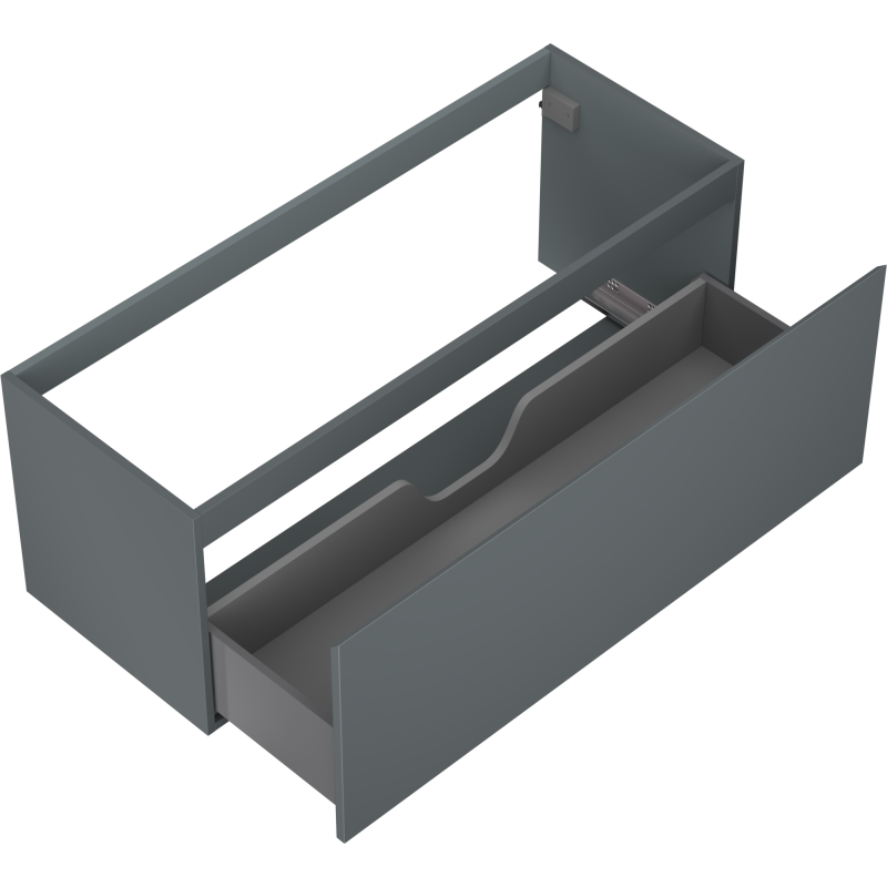 Mexen Orio vonios kambario spintelė po praustuvu 120 cm, 1 stalčius, grafitas matinis - 91A10-12047-1-BF66