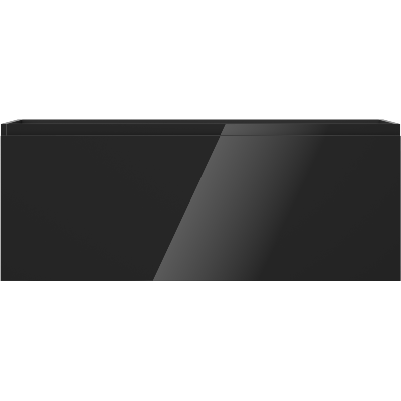 Mexen Orio vonios spintelė po praustuvu 120 cm, 1 stalčius, juoda blizgi - 91A10-12047-1-BF70