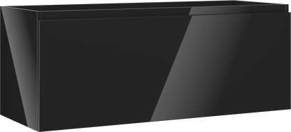 Mexen Orio vonios spintelė po praustuvu 120 cm, 1 stalčius, juoda blizgi - 91A10-12047-1-BF70