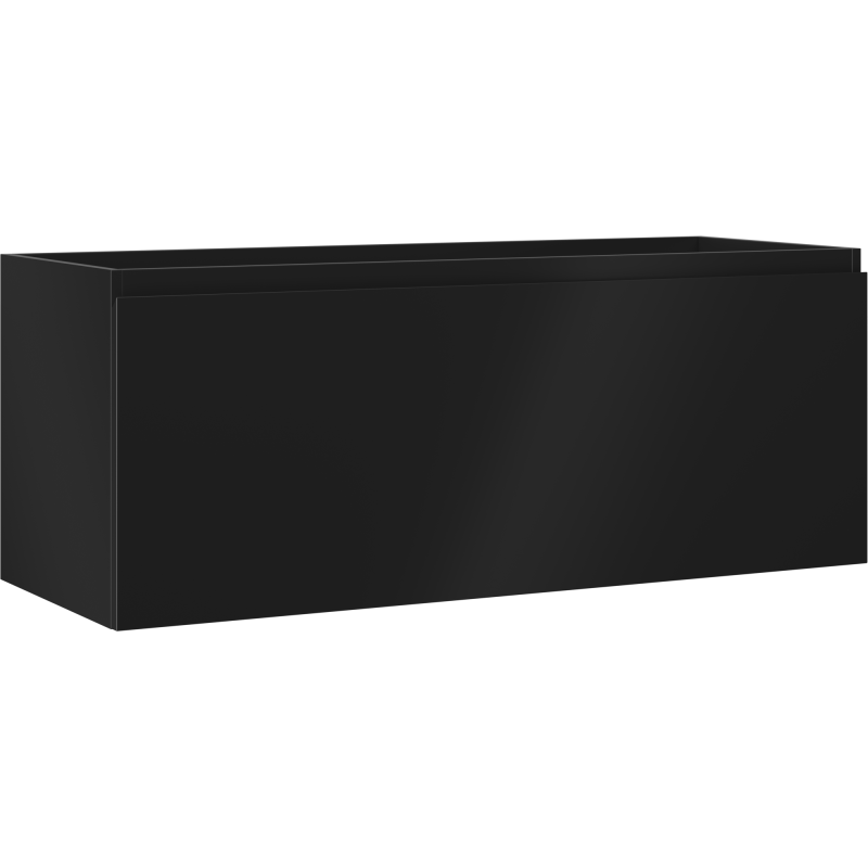 Mexen Orio vonios kambario spintelė po praustuvu 120 cm, 1 stalčius, juoda matinė - 91A10-12047-1-BF71