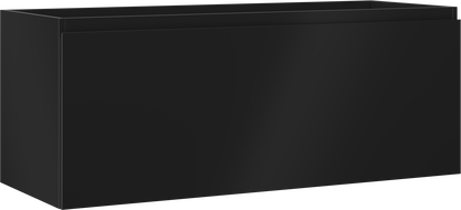 Mexen Orio vonios kambario spintelė po praustuvu 120 cm, 1 stalčius, juoda matinė - 91A10-12047-1-BF71