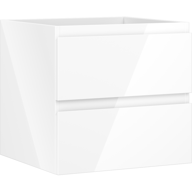 Mexen Orio vonios kambario spintelė po praustuvu 50 cm, 2 stalčiai, blizgi balta - 91A10-05047-2-BFF00