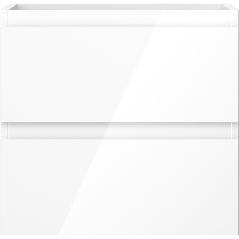 Mexen Orio vonios kambario spintelė po praustuvu 50 cm, 2 stalčiai, blizgi balta - 91A10-05047-2-BFF00