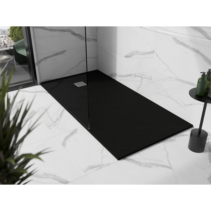 Mexen Stone+ stačiakampis kompozitinis dušo padėklas 200 x 100 cm, juodas - 44701020
