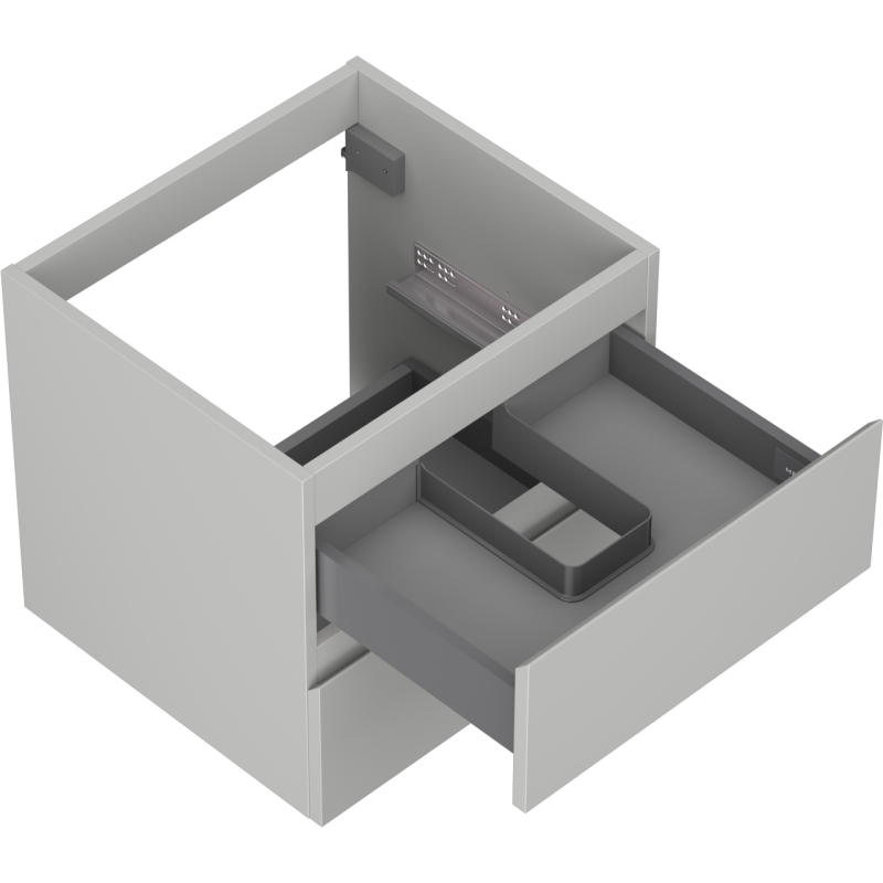 Mexen Orio vonios spintelė po praustuvu 50 cm, 2 stalčiai, pilka matinė - 91A10-05047-2-BFF62