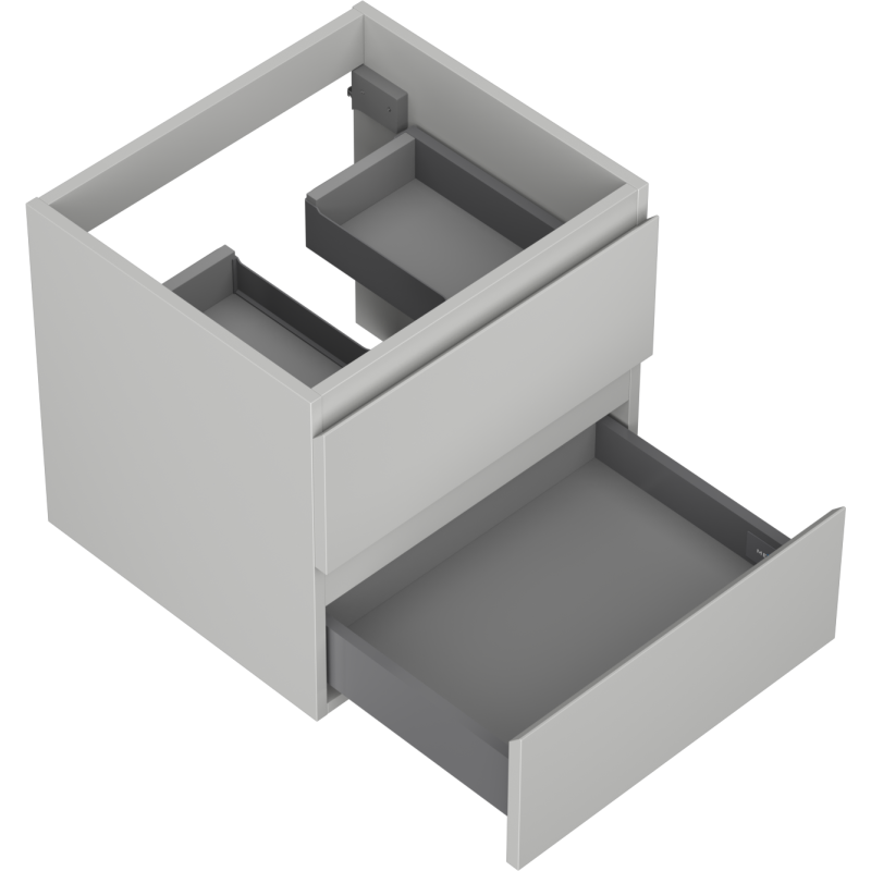 Mexen Orio vonios spintelė po praustuvu 50 cm, 2 stalčiai, pilka matinė - 91A10-05047-2-BFF62