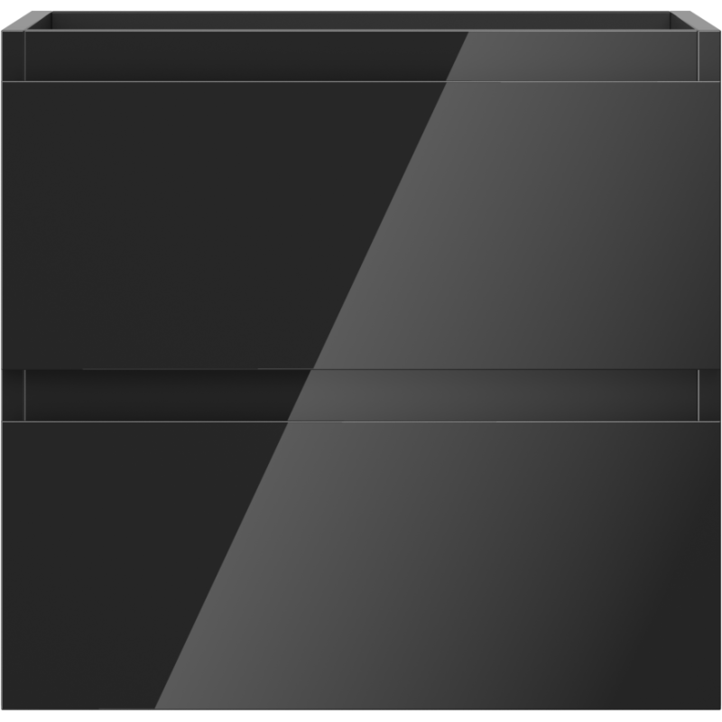 Mexen Orio vonios kambario spintelė po praustuvu 50 cm, 2 stalčiai, juodas blizgesys - 91A10-05047-2-BFF70