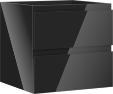 Mexen Orio vonios kambario spintelė po praustuvu 50 cm, 2 stalčiai, juodas blizgesys - 91A10-05047-2-BFF70