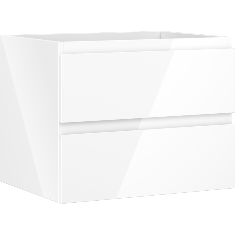 Mexen Orio vonios spintelė po praustuvu 60 cm, 2 stalčiai, balta blizgi - 91A10-06047-2-BFF00