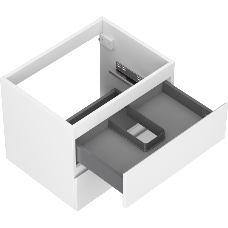Mexen Orio vonios kambario spintelė po praustuvu 60 cm, 2 stalčiai, balta matinė - 91A10-06047-2-BFF01