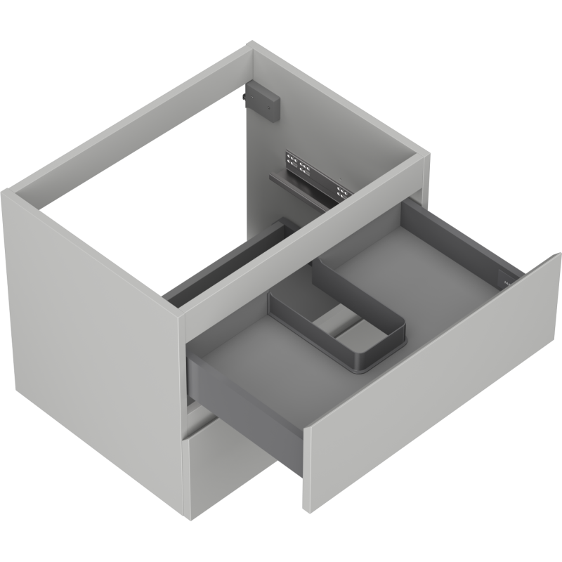 Mexen Orio vonios kambario spintelė po praustuvu 60 cm, 2 stalčiai, pilka matinė - 91A10-06047-2-BFF62