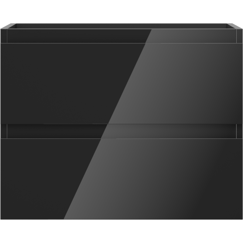 Mexen Orio vonios kambario spintelė po praustuvu 60 cm, 2 stalčiai, juodas blizgesys - 91A10-06047-2-BFF70