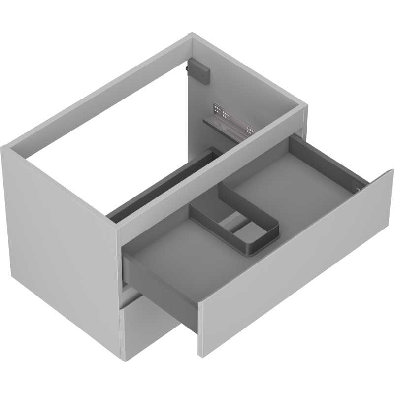Mexen Orio vonios spintele po praustuvu 70 cm, 2 stalčiai, pilka matinė - 91A10-07047-2-BFF62