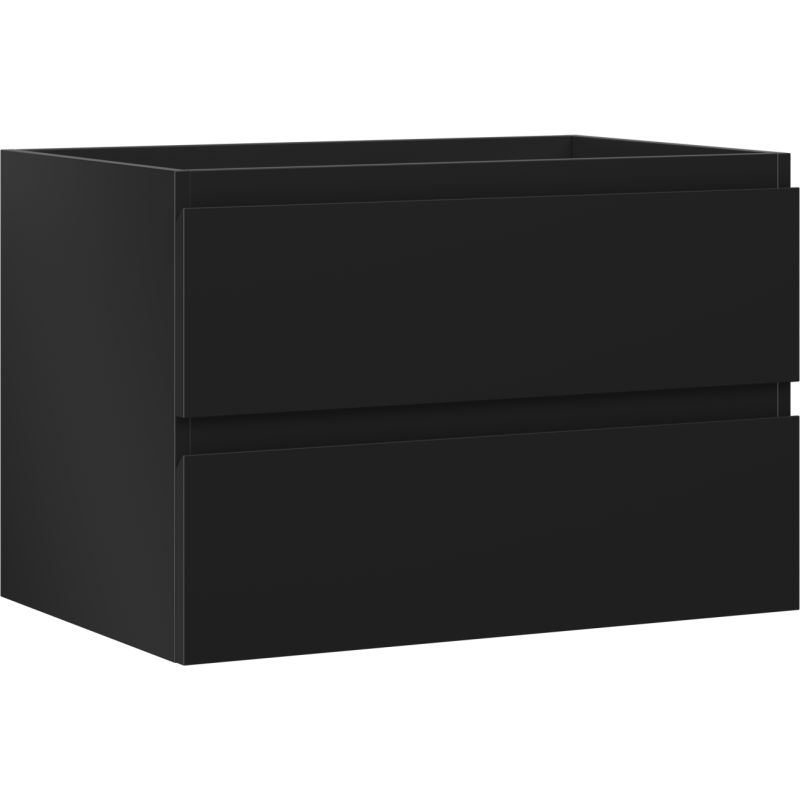 Mexen Orio vonios kambario spintelė po praustuvu 70 cm, 2 stalčiai, juoda matinė - 91A10-07047-2-BFF71