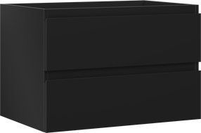 Mexen Orio vonios kambario spintelė po praustuvu 70 cm, 2 stalčiai, juoda matinė - 91A10-07047-2-BFF71