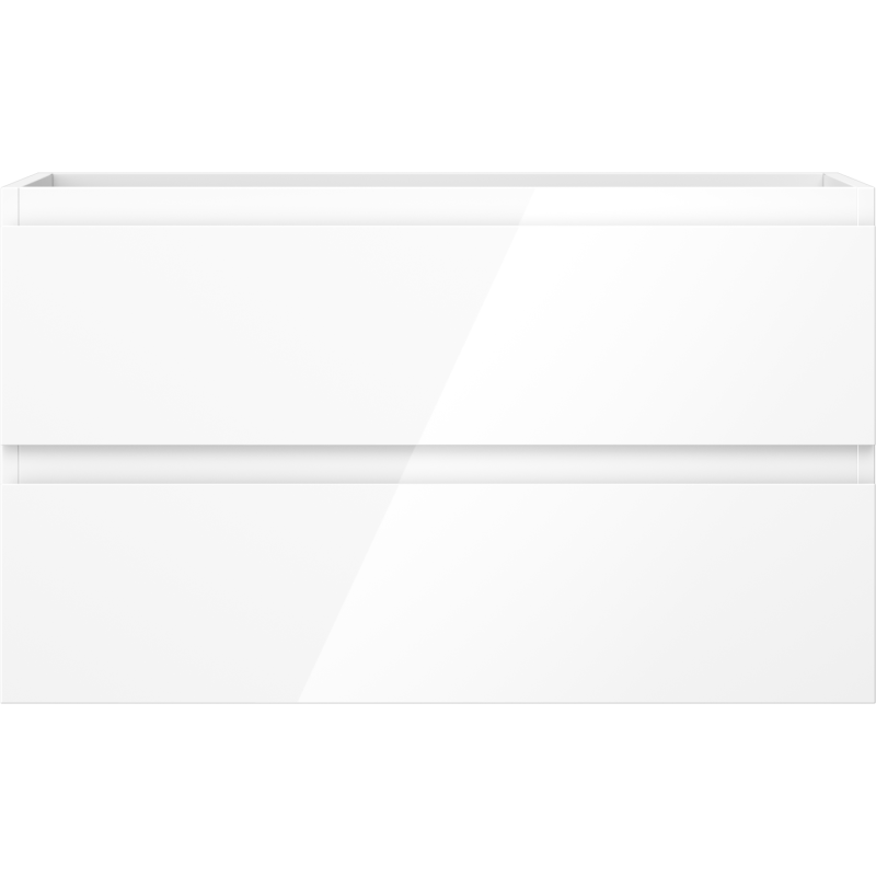 Mexen Orio vonios spintelė po praustuvė 80 cm, 2 stalčiai, blizgi balta - 91A10-08047-2-BFF00