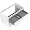 Mexen Orio vonios spintelė po praustuvė 80 cm, 2 stalčiai, blizgi balta - 91A10-08047-2-BFF00